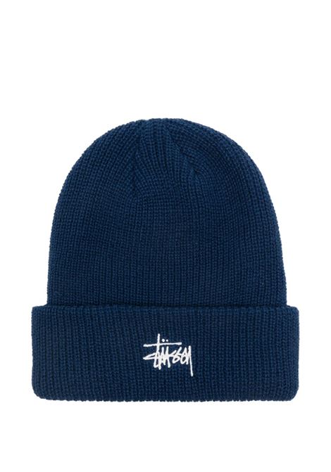 cappello basic cuff beanie uomo blu  in acrilico STÜSSY | 13210192108
