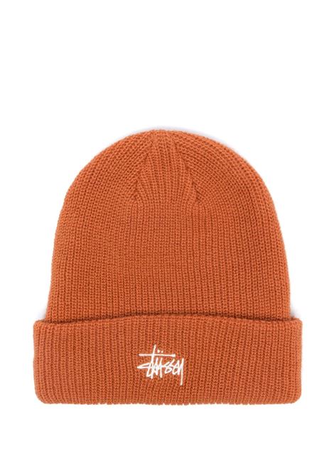 cappello basic cuff beanie uomo dark orange  in acrilico STÜSSY | 1321019924