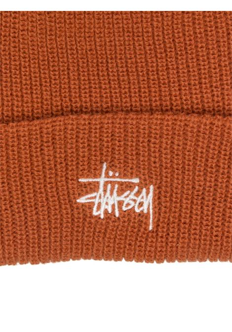 cappello basic cuff beanie uomo dark orange  in acrilico STÜSSY | 1321019924