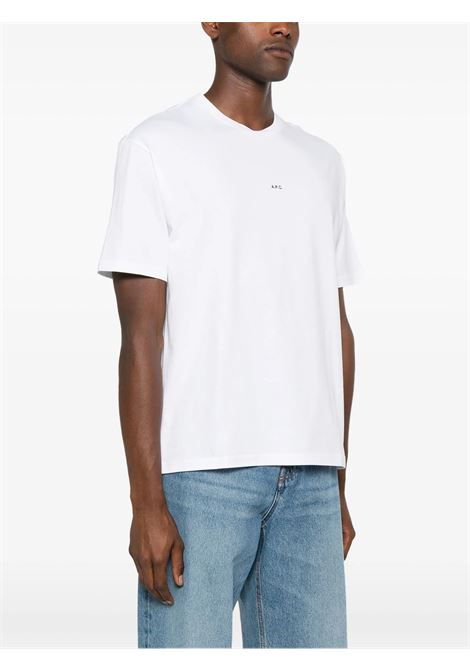 t-shirt boxy micro logo uomo bianca APC | COHBW-H26386TAG