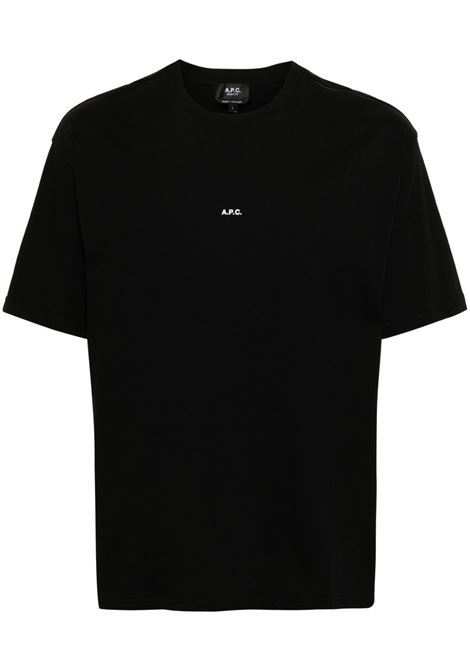 t-shirt boxy micro logo uomo nera APC | COHBW-H26386TZC