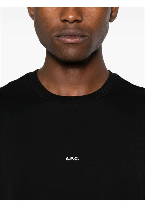 t-shirt boxy micro logo uomo nera APC | COHBW-H26386TZC