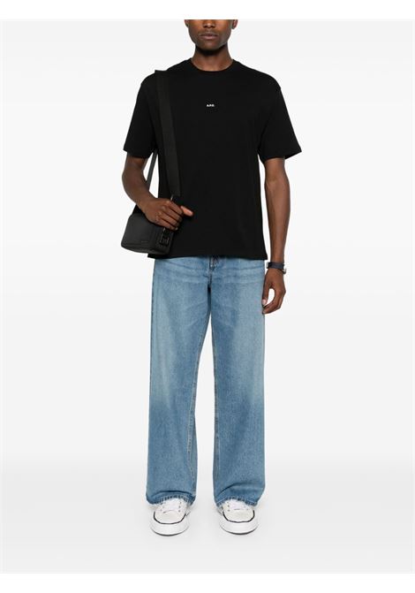 t-shirt boxy micro logo uomo nera APC | COHBW-H26386TZC