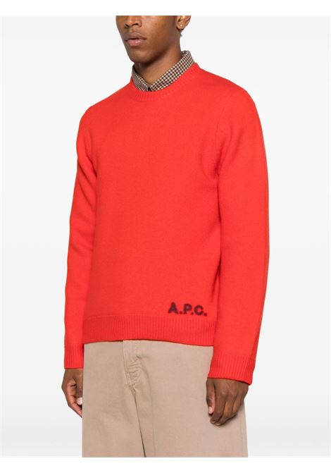 maglione edward uomo rosso corallo APC | WVBDK-H23059GAA