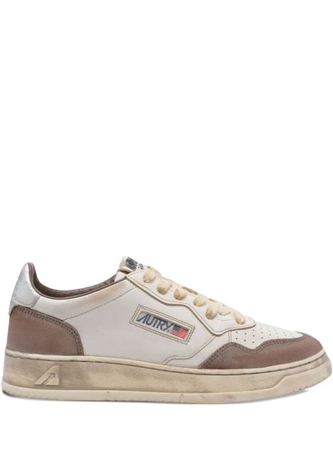 sneakers medalist low super vintage avlm ls09 uomo bianche e marroni AUTRY | AVLMLS09