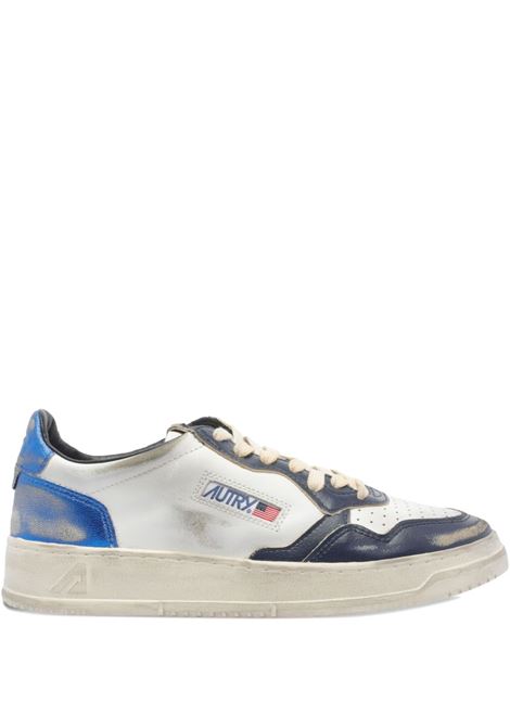 sneakers medalist low super vintage avlm sv55 uomo bianche e blue AUTRY | AVLMSV55