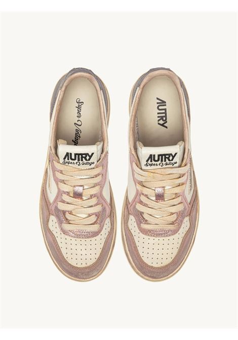 sneakers medalist low super vintage avlwmt06 donna bianche e rosa AUTRY | AVLWMT06