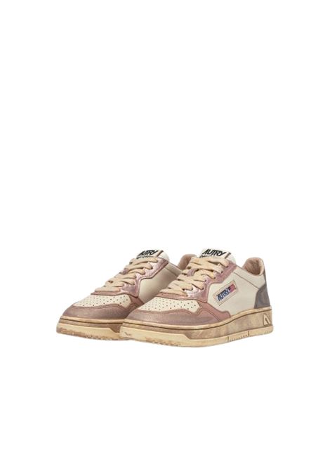 sneakers medalist low super vintage avlwmt06 donna bianche e rosa AUTRY | AVLWMT06