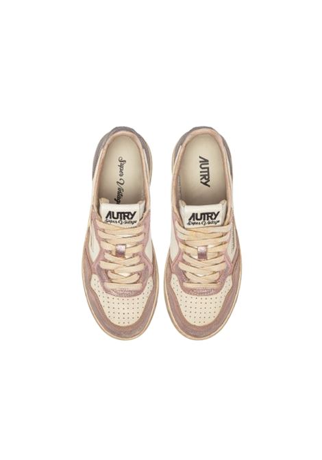 sneakers medalist low super vintage avlwmt06 donna bianche e rosa AUTRY | AVLWMT06