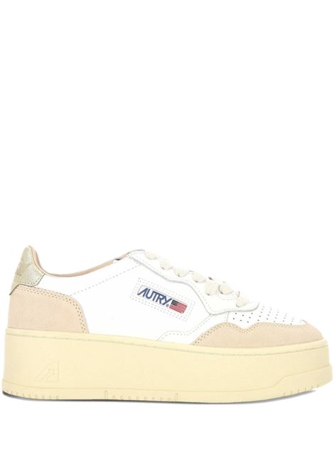 sneakers medalist ptl wls01 donna bianche, oro e beige AUTRY | PTLWLS01