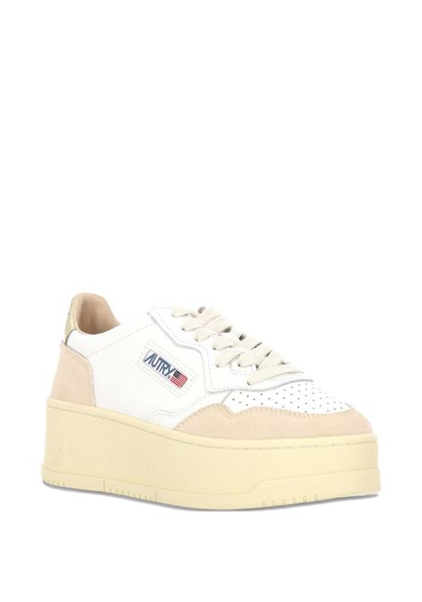sneakers medalist ptl wls01 donna bianche, oro e beige AUTRY | PTLWLS01