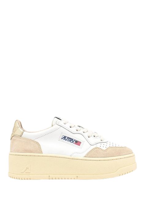 sneakers medalist ptl wls01 donna bianche, oro e beige AUTRY | PTLWLS01