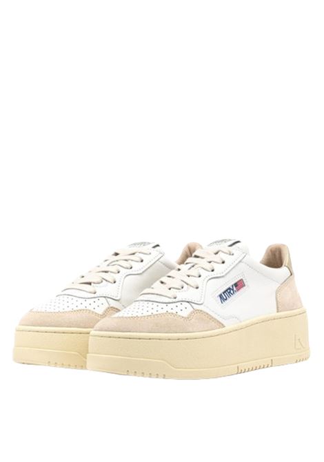 sneakers medalist ptl wls01 donna bianche, oro e beige AUTRY | PTLWLS01