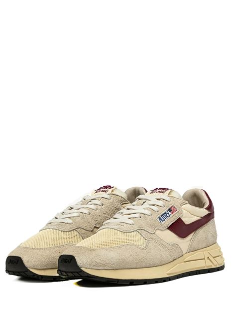 sneakers reelwind low wwlm ut25 uomo ecru e borgogna AUTRY | WWLMUT25