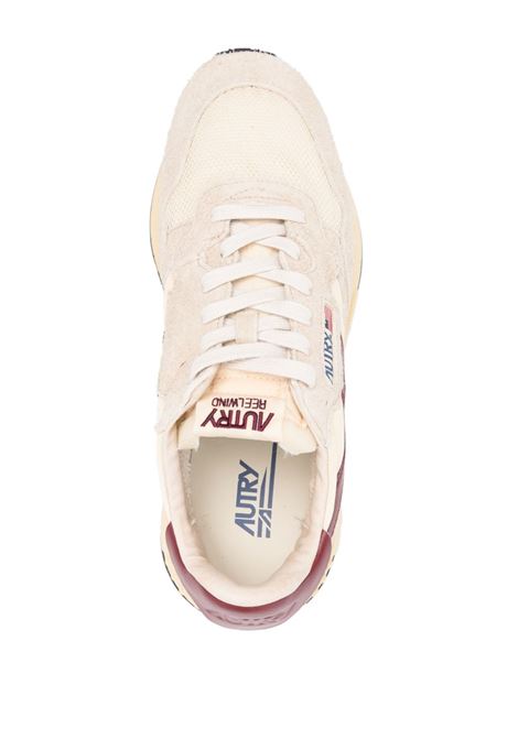 sneakers reelwind low wwlm ut25 uomo ecru e borgogna AUTRY | WWLMUT25