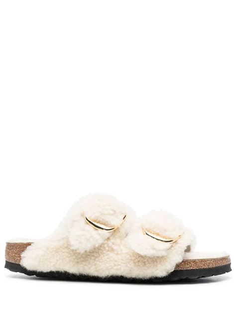 sandali arizona big buckle shearling teddy donna guscio d'uovo BIRKENSTOCK | 1023130EGGSHELL