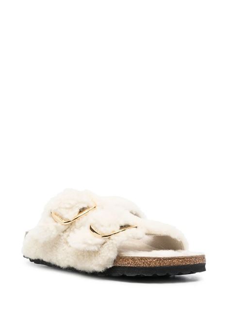 sandali arizona big buckle shearling teddy donna guscio d'uovo BIRKENSTOCK | 1023130EGGSHELL