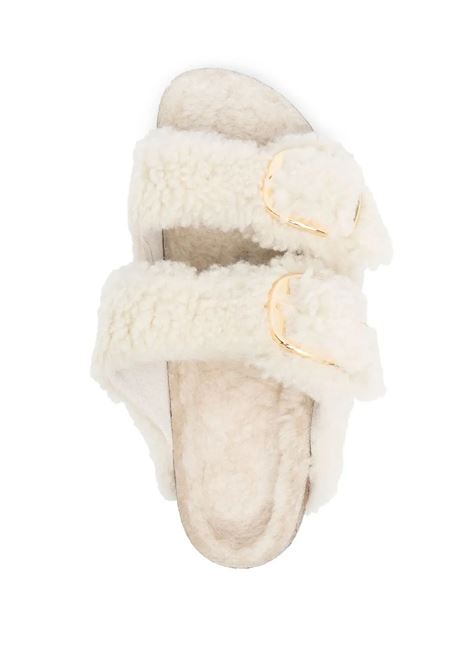 sandali arizona big buckle shearling teddy donna guscio d'uovo BIRKENSTOCK | 1023130EGGSHELL