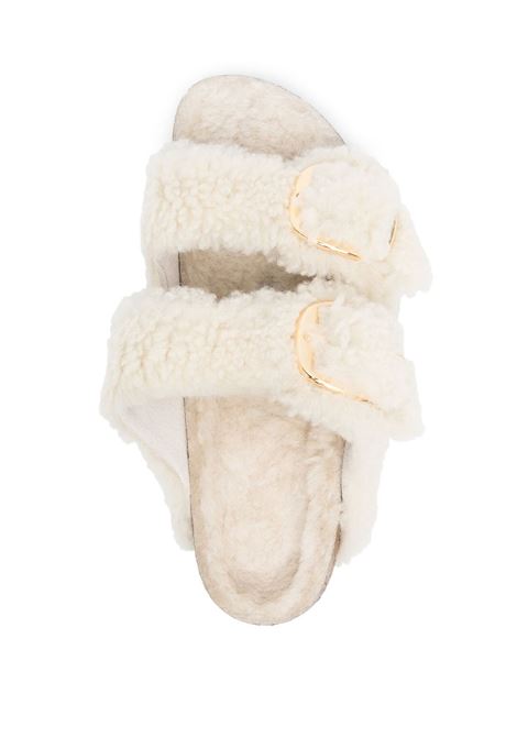 sandali arizona big buckle shearling teddy donna guscio d'uovo BIRKENSTOCK | 1023130EGGSHELL