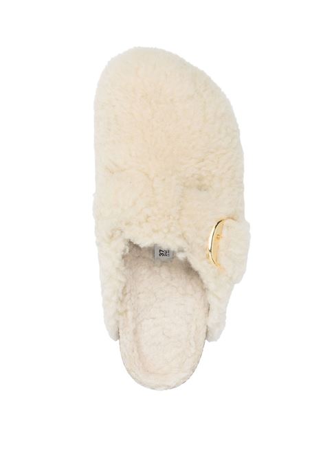 mules boston big buckle shearling teddy donna guscio d'uovo BIRKENSTOCK | 1025664EGGSHELL
