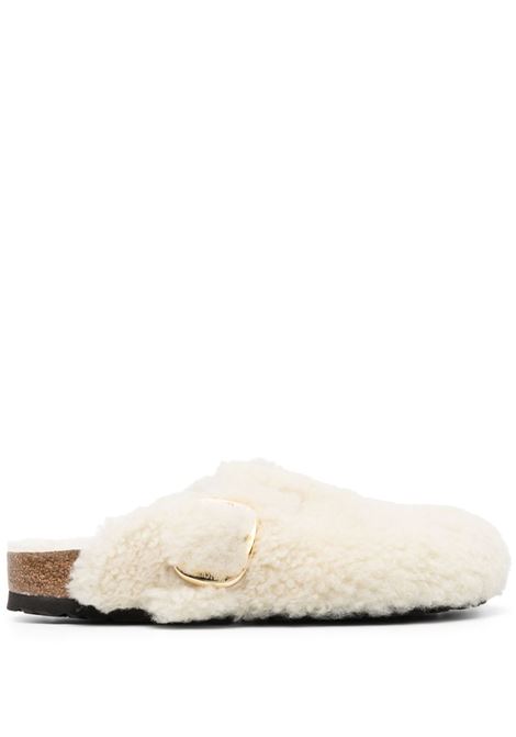 mules boston big buckle shearling teddy donna guscio d'uovo BIRKENSTOCK | 1025664EGGSHELL