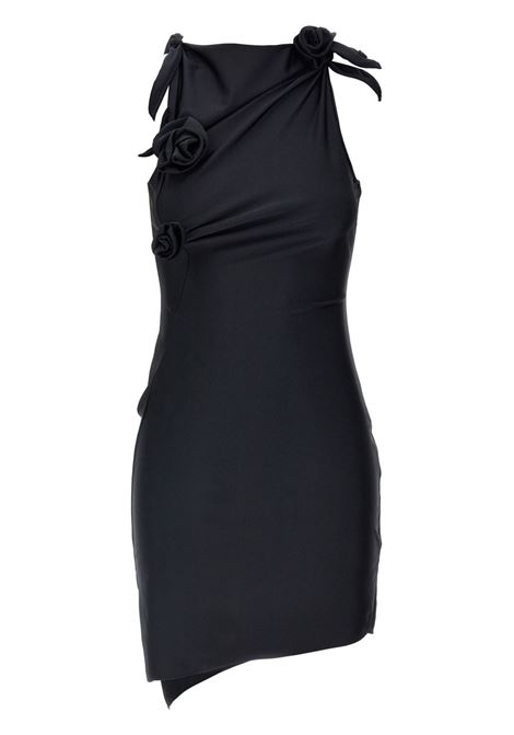 mini abito asymmetric flower donna nero COPERNI | COPR154F5001BLK