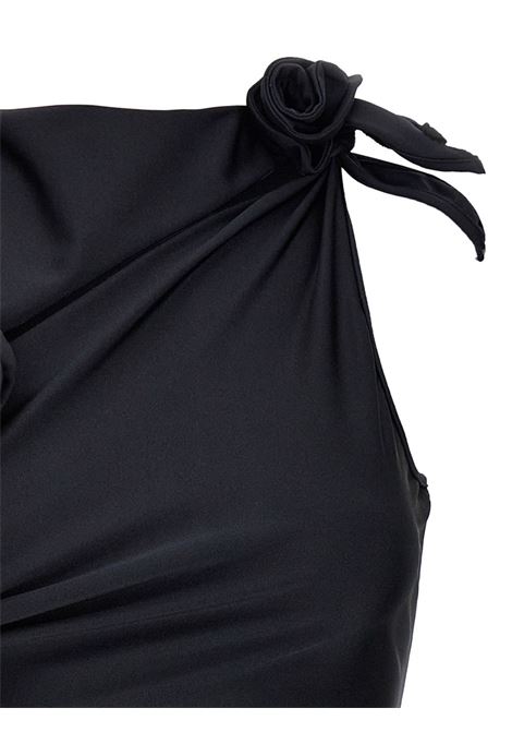 mini abito asymmetric flower donna nero COPERNI | COPR154F5001BLK