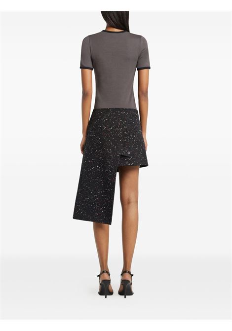 signature contrast t-shirt grey COURRÈGES | 125JTS017JS0203B212