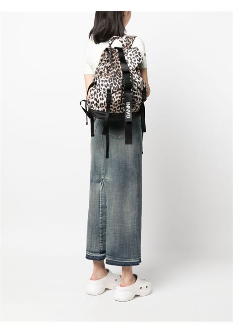 zaino tech donna leopard print GANNI | A4757943