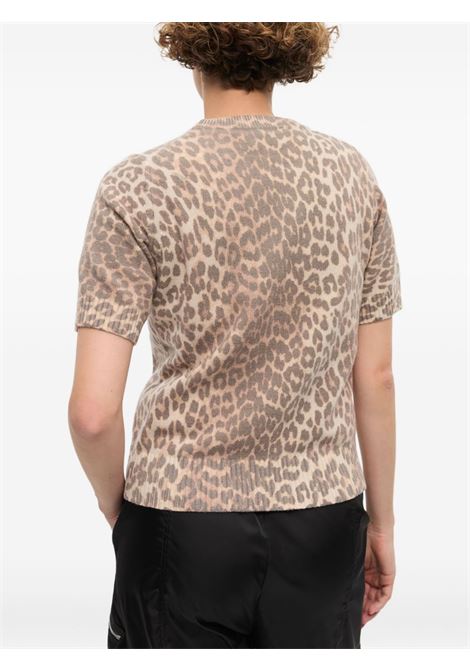 t-shirt wool mix donna leopardata GANNI | K2500943