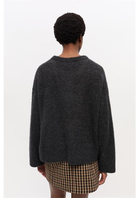 maglione banana graphic sweater donna grigio GANNI | K2516252