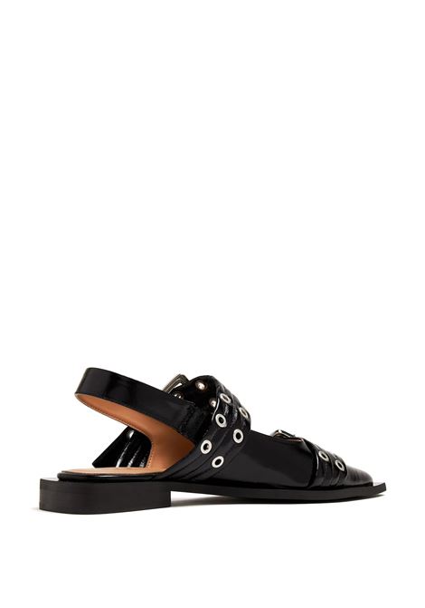 ballerine feminine buckle donna nere GANNI | S2730099