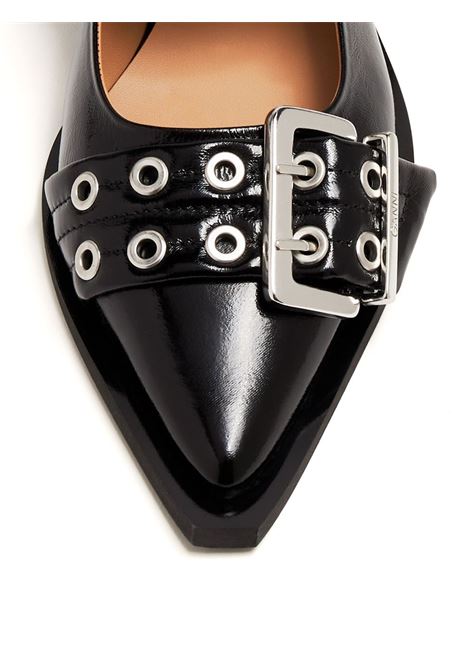 ballerine feminine buckle donna nere GANNI | S2730099