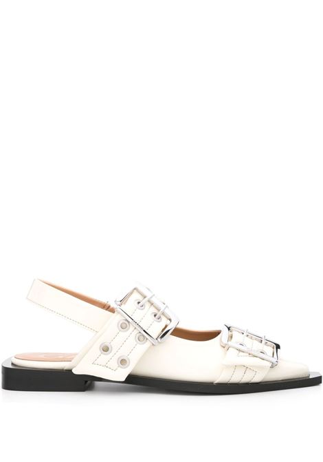 ballerine feminine buckle donna avorio GANNI | S2842135