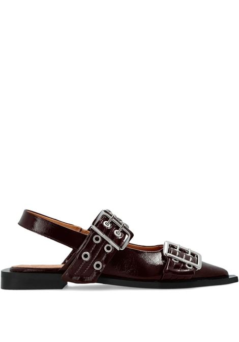 ballerine feminine buckle donna borgogna GANNI | S3086436