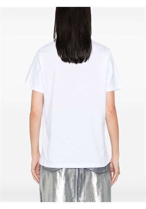 t-shirt leopard donna bianca GANNI | T4124943