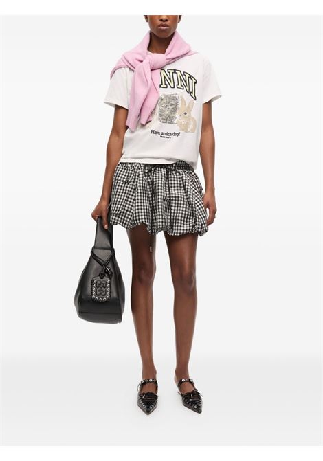 basic jersey animal print relaxed t-shirt GANNI | T4237151