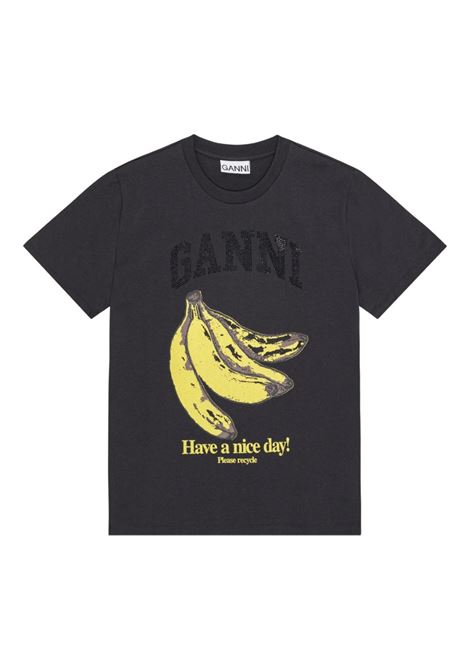 t-shirt banana gaphic donna bianca GANNI | T4238252
