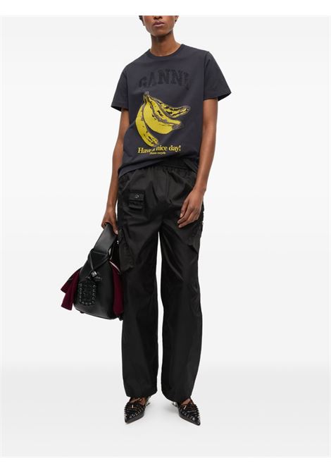 t-shirt banana gaphic donna bianca GANNI | T4238252