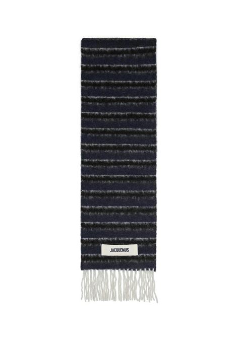 sciarpa l'escharpe rayures unisex blu e grigia JACQUEMUS | ACU00774AK002893ER