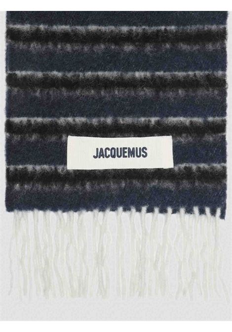 sciarpa l'escharpe rayures unisex blu e grigia JACQUEMUS | ACU00774AK002893ER