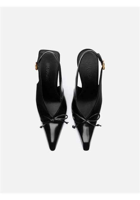 sandali con tacco le slingback cubisto donna neri JACQUEMUS | FOW00137AC18A03990