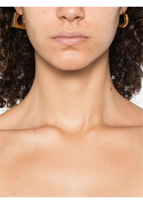 les boucles rond carré woman plated gold JACQUEMUS | JWW00567AOT4005270