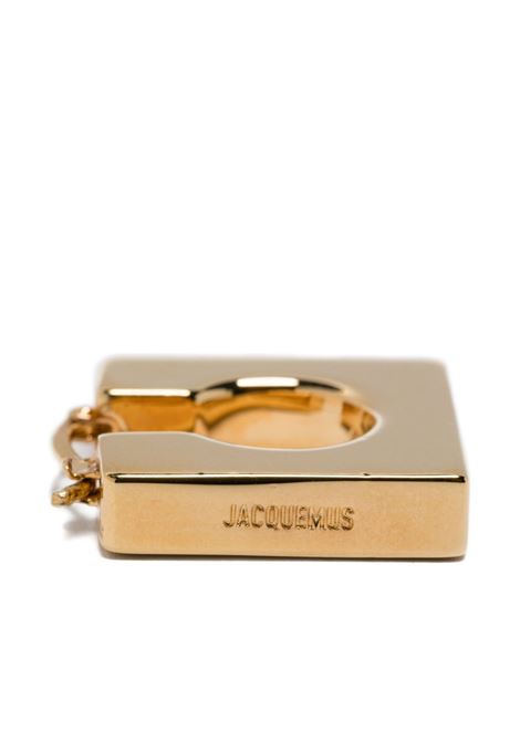 les boucles rond carré woman plated gold JACQUEMUS | JWW00567AOT4005270