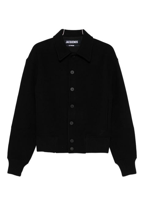 giacca le bomber feltro uomo nero JACQUEMUS | OUM00107BW00429990