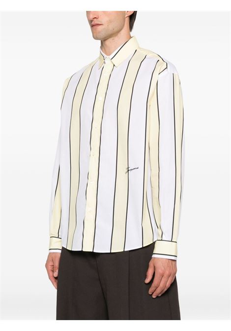 camicia simon uomo bianca e chiara JACQUEMUS | SHM00001DW004842BM