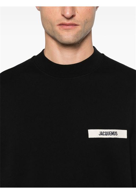 felpa le sweatshirt gros grain uomo nera JACQUEMUS | SSM00206AJ00126990