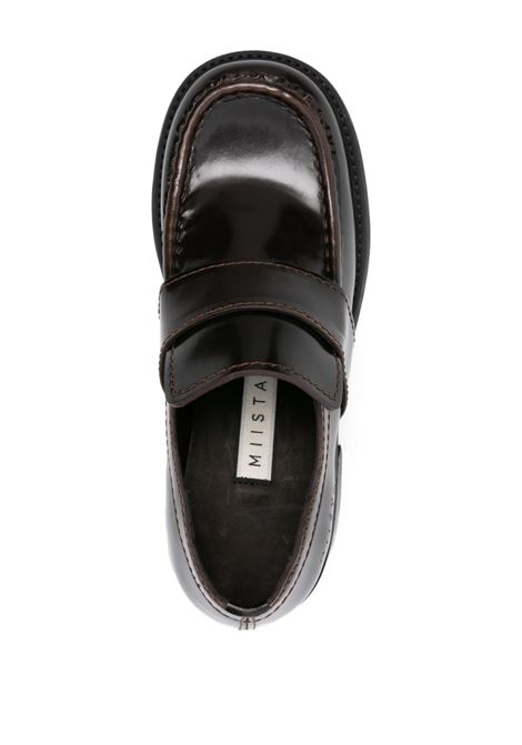 mocassini con tacco lib donna marrone e neri MIISTA | E8_3770BROWN/BLACK