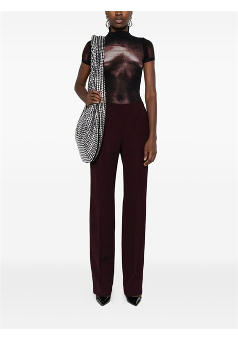 pantaloni straight boned donna borgogna MUGLER | 25F1PA05181963402