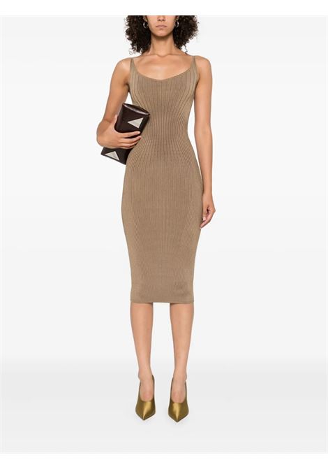 abito sculpting knit dress donna beige scuro MUGLER | 25F2RO162911282040